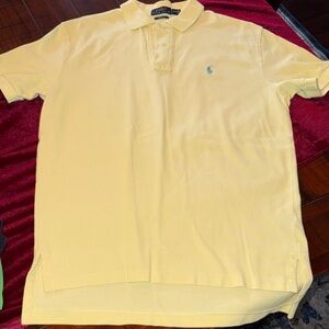 Polo by Ralph Lauren Men's Light Yellow Polo Shirt